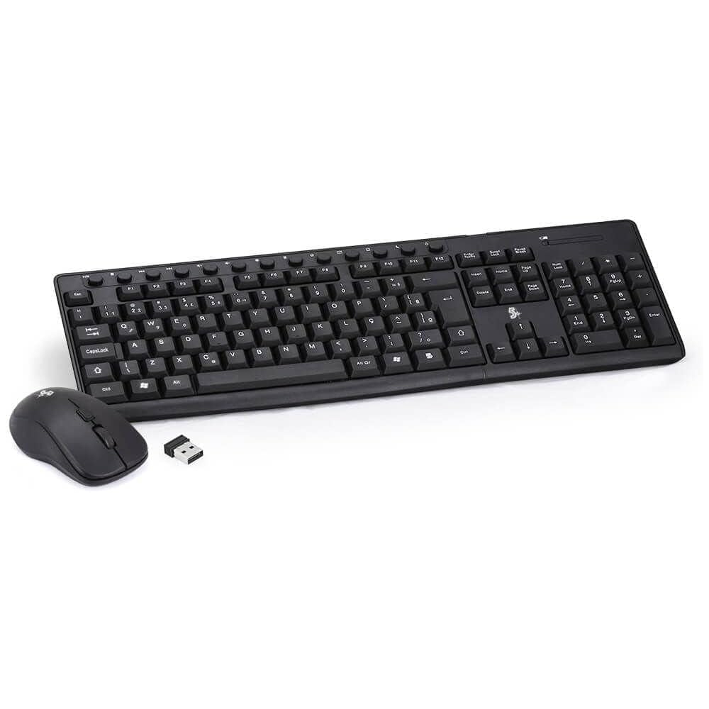 Combo Teclado e Mouse Sem Fio USB Preto image number 2